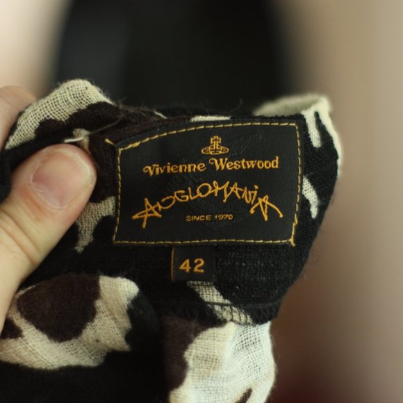 VIVIENNE WESTWOOD Black and Tan Gauzy Skirt - Picture 3 of 4